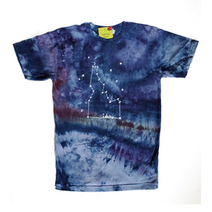 Adult Ice Dyed Idaho Constellation T-shirt, screen printed with eco-friendly waterbased inks, adult sizes