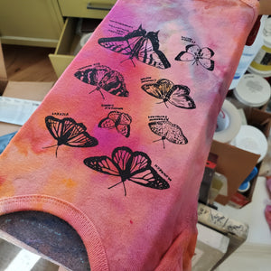 Butterfly onesie, eco-friendly waterbased inks