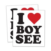I Heart Boy-See Sticker