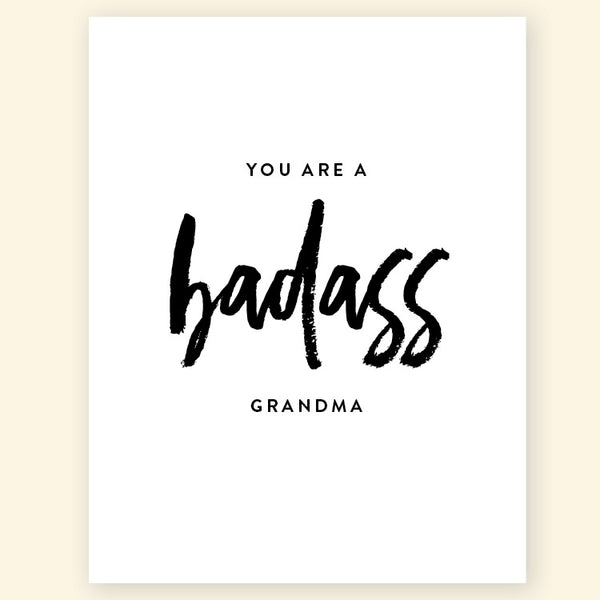 Greeting Card - You are a badass GRANDMA