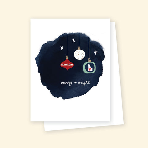Greeting Card - Merry + Bright