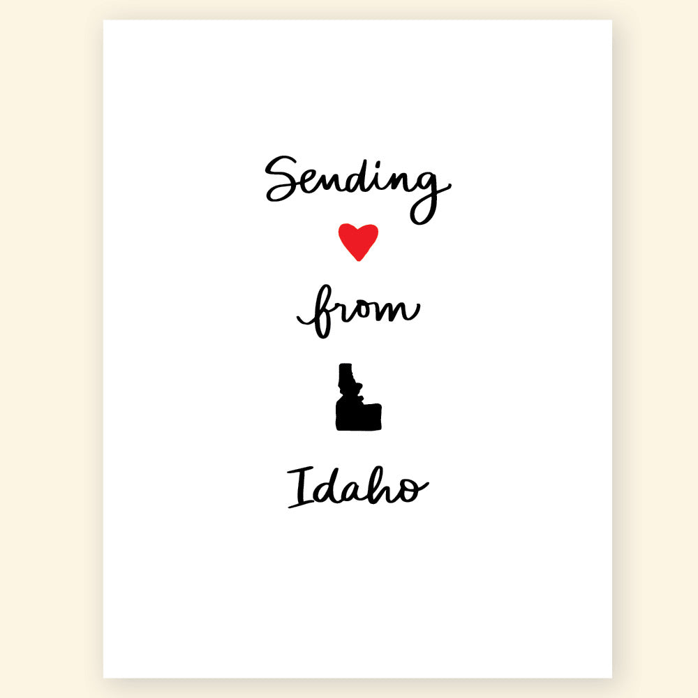 Greeting Card - Sending love from Idaho