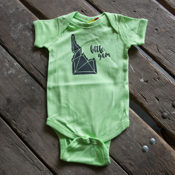 Idaho Gem Onesie, Assorted Colors, Eco-friendly waterbased inks