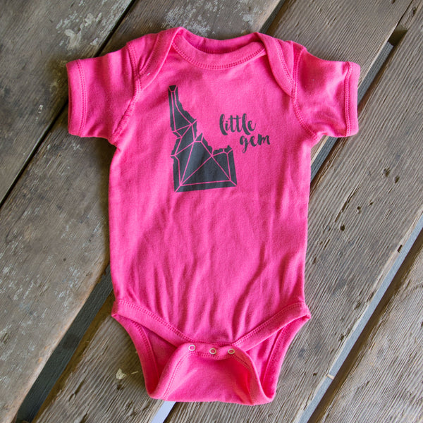 Idaho Gem Onesie, Assorted Colors, Eco-friendly waterbased inks