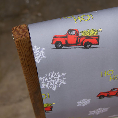 Ho Ho Ho Vintage Truck Wrapping paper, 20x29 inches