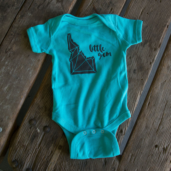 Idaho Gem Onesie, Assorted Colors, Eco-friendly waterbased inks