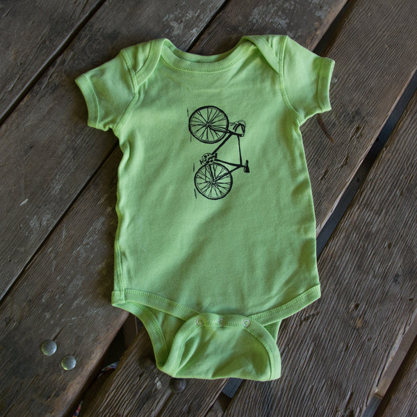 Bike onesie, eco-friendly waterbased inks