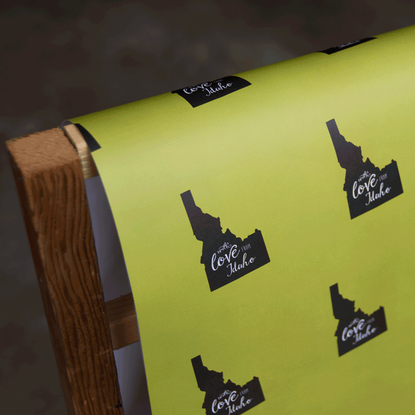 With love from Idaho Wrapping paper, 20x29 inches, Assorted Colors