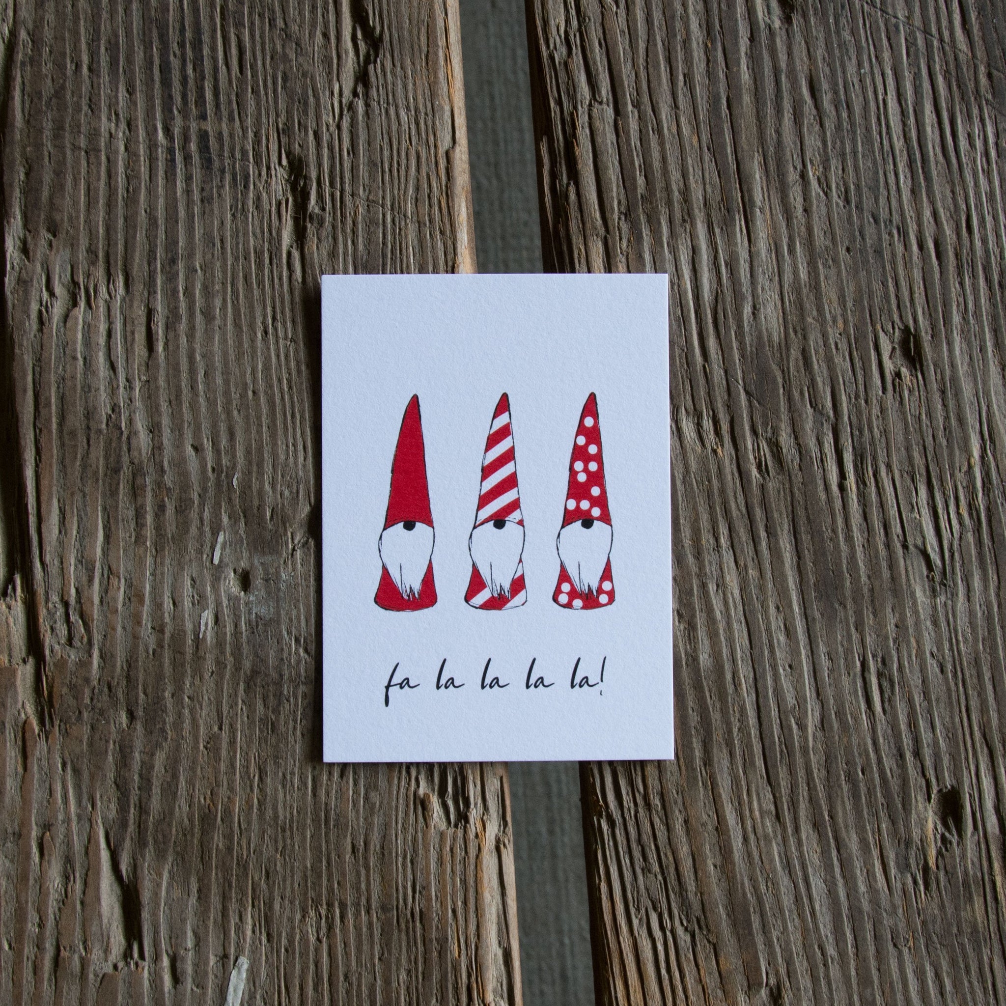fa la la gnomes gift tag, 6 pack