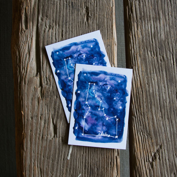 Idaho constellation tag, water color 6 pack