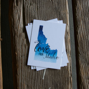 With love from Idaho tags, water color 6 pack