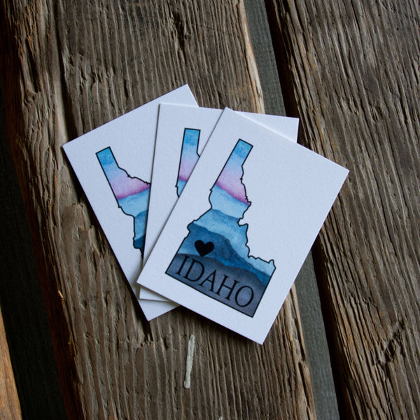 Idaho Heart Watercolor 6-pack Gift Tags