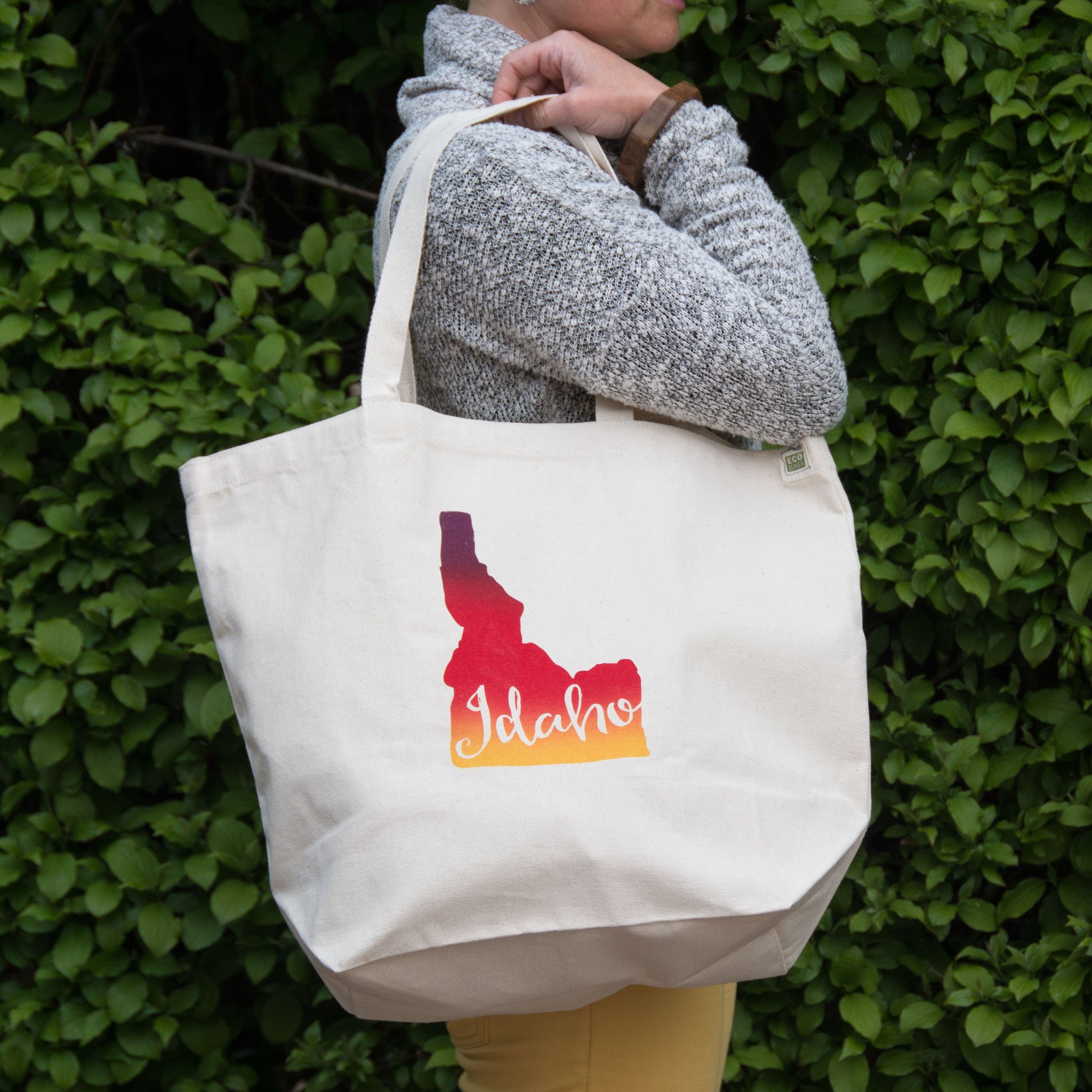 Idaho Screen Printed Tote Bag, Large heavy duty canvas bag – Handmade Idaho