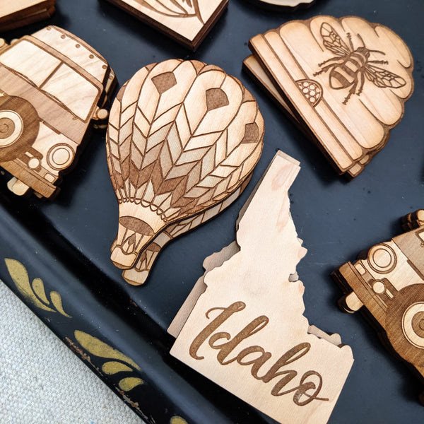 lost little things - wood magnet