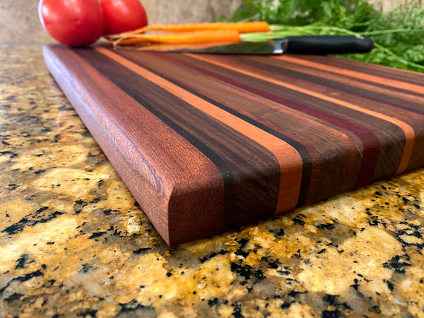 18" X 12.5" X 1.25" Exotic Hardwood Cutting Board