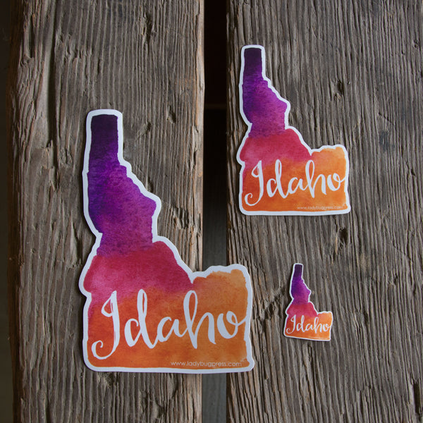 Idaho watercolor sticker