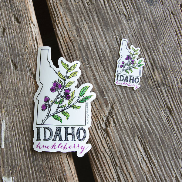 Idaho Huckleberry Sticker, Idaho’s State Fruit.