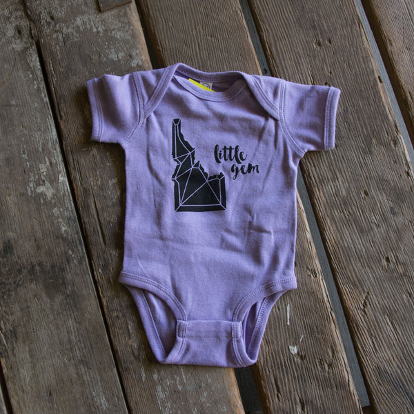 Idaho Gem Onesie, Assorted Colors, Eco-friendly waterbased inks