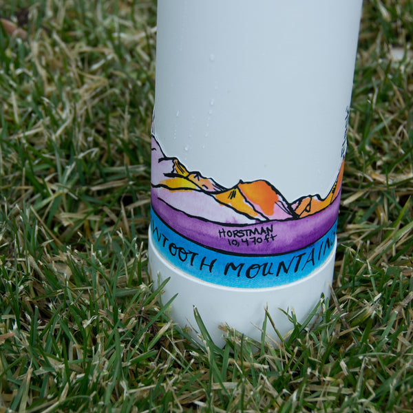 Sawtooth Mountain Range watercolor sticker