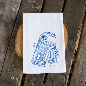 Droid Tea Towel, flour sack towel R2D2
