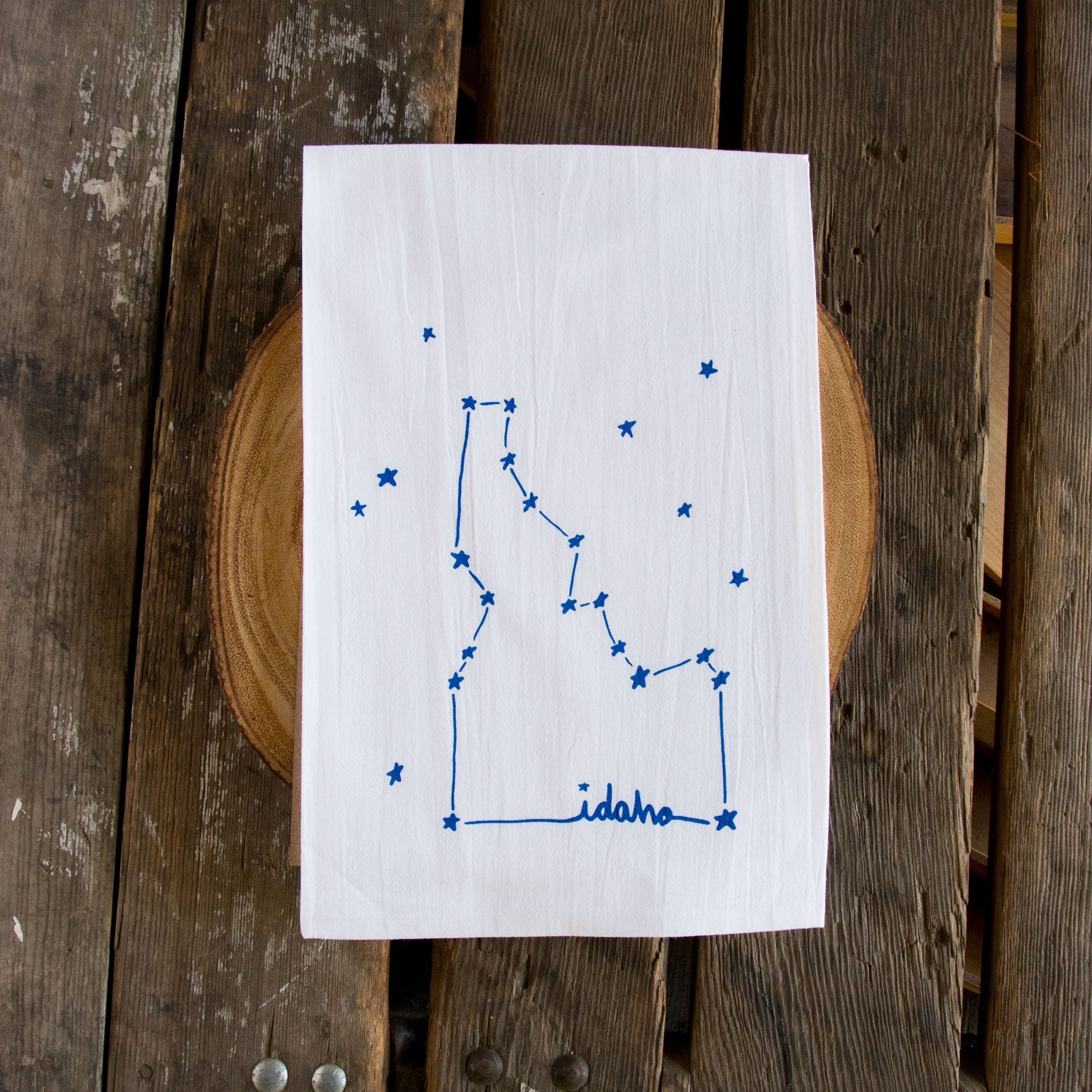 Idaho Constellation Tea Towel, flour sack towel