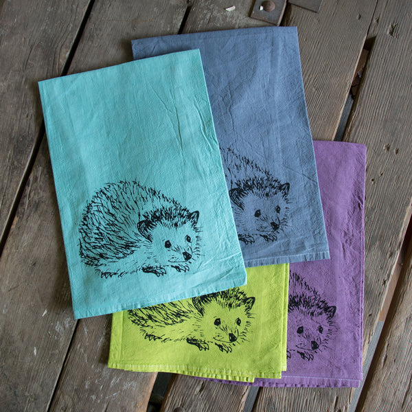 Dyed Hedgehog Tea Towel