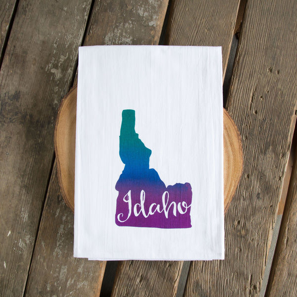 Idaho Tea Towel, flour sack towel