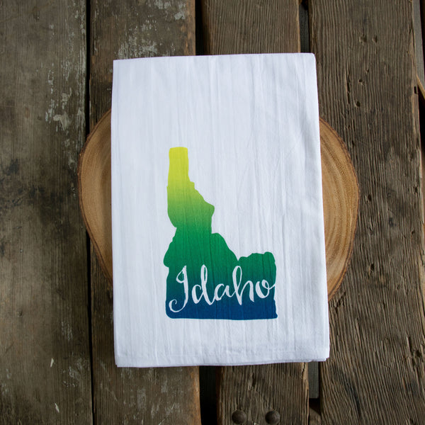 Idaho Tea Towel, flour sack towel