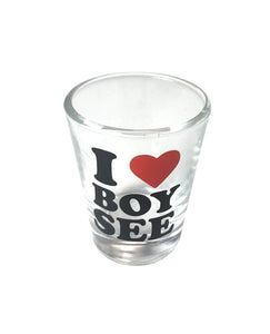 I Heart Boy-See Shot Glass