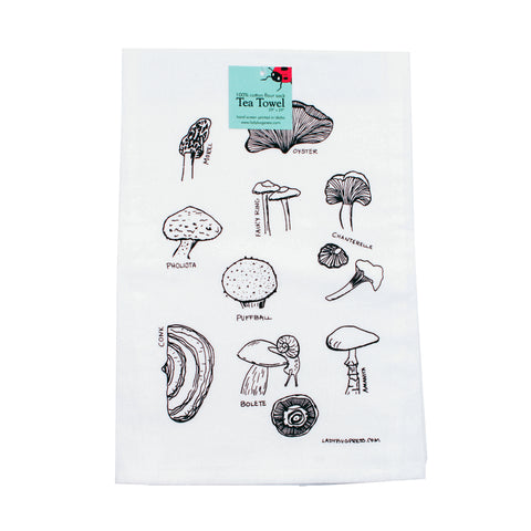 Mushrooms Tea Towel, flour sack dish towel