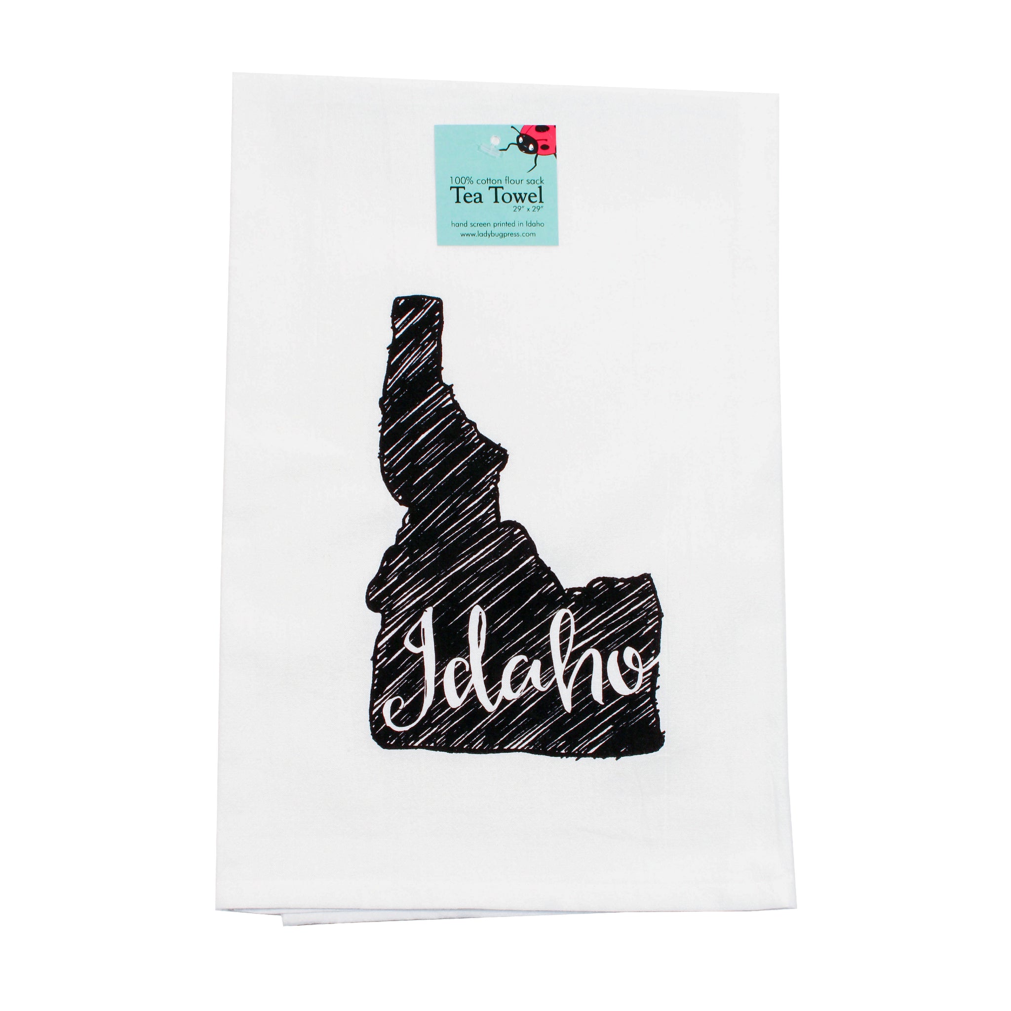Idaho Sketch Tea Towel, flour sack towel