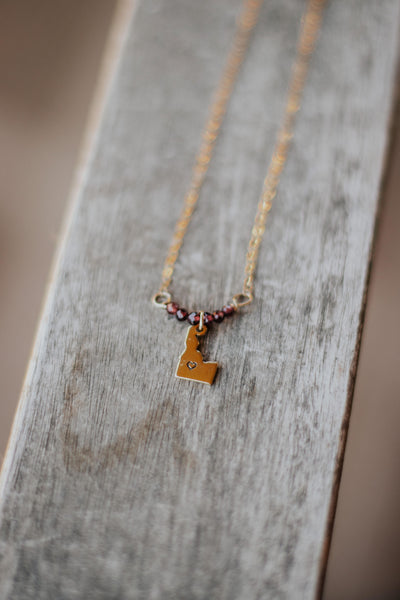 Idaho Necklace with six garnets, Steven Dexter Designs